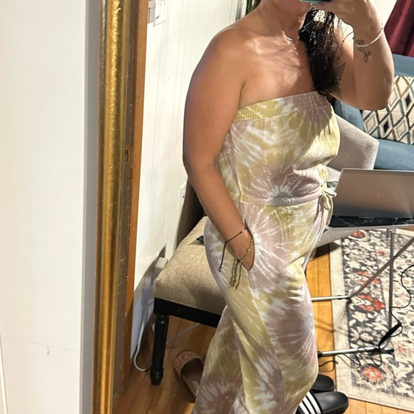 Hippie Rose Yellow and Purple Jumpsuit Sleek Modern Design - Picture 3 of 4